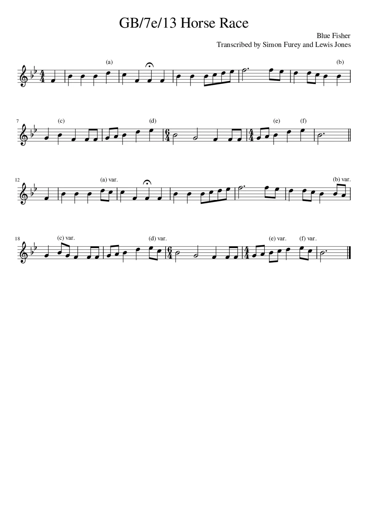 GB/7e/13 Horse Race - Page 1