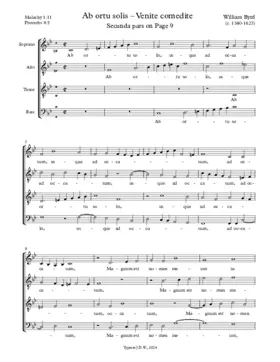 Ab ortu solis - Venite comedite