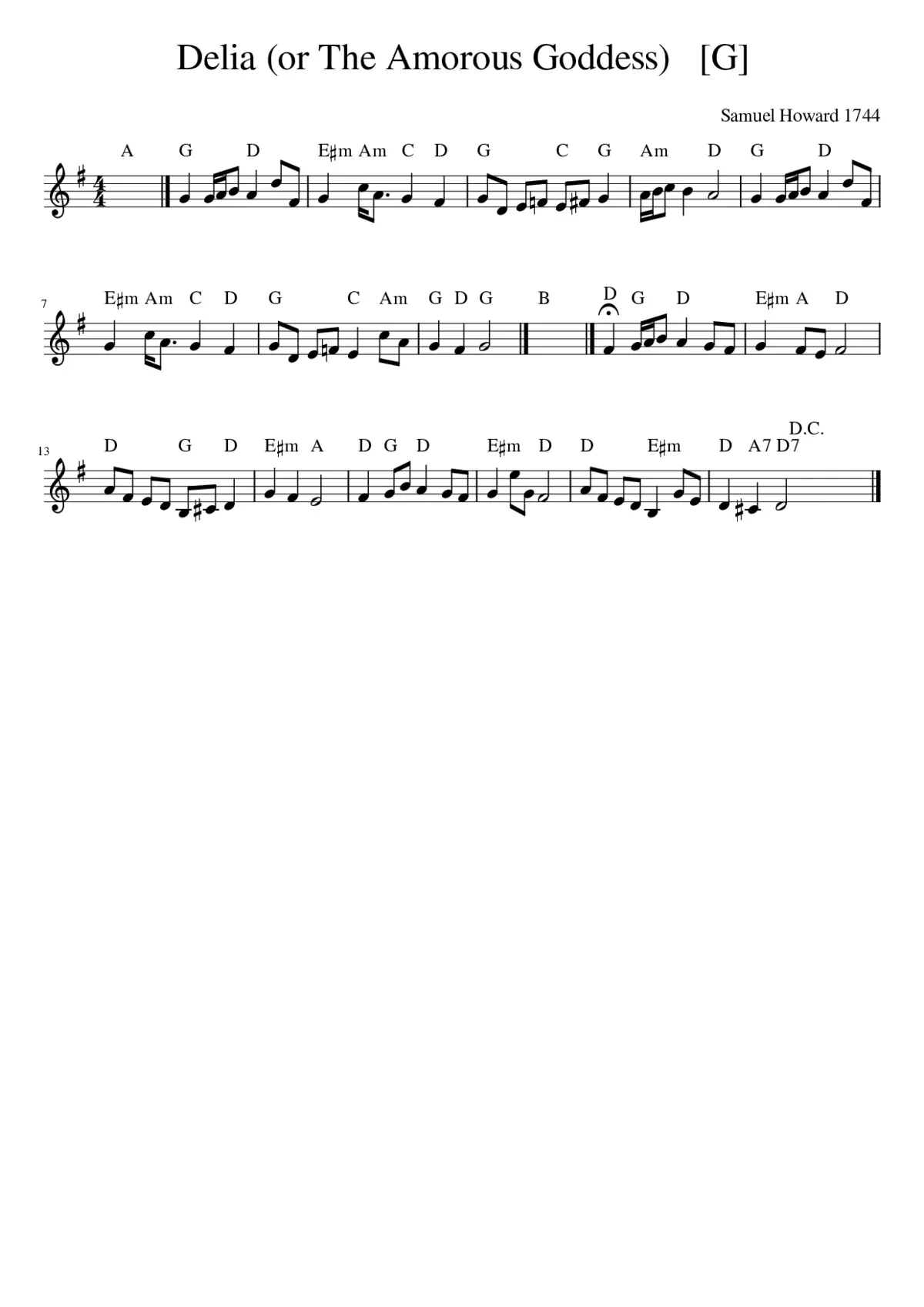 Delia (or The Amorous Goddess) - Page 1