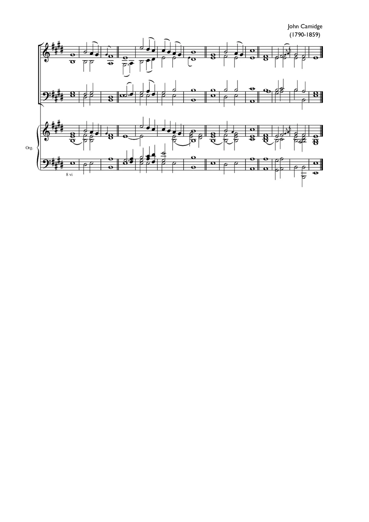 Double chant in E major - Page 1