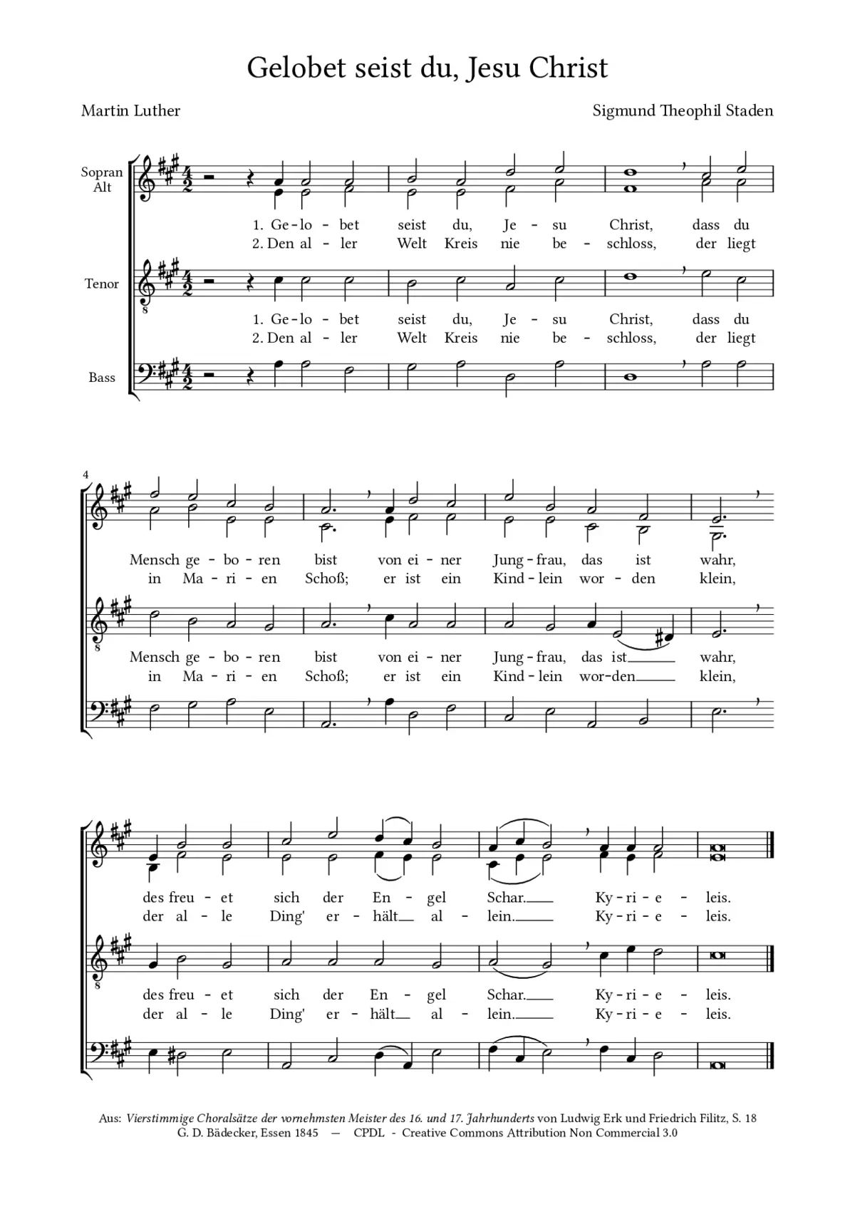 Gelobet seist du, Jesu Christ - Page 1