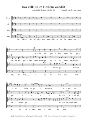 Das Volk, so im Finstern wandelt