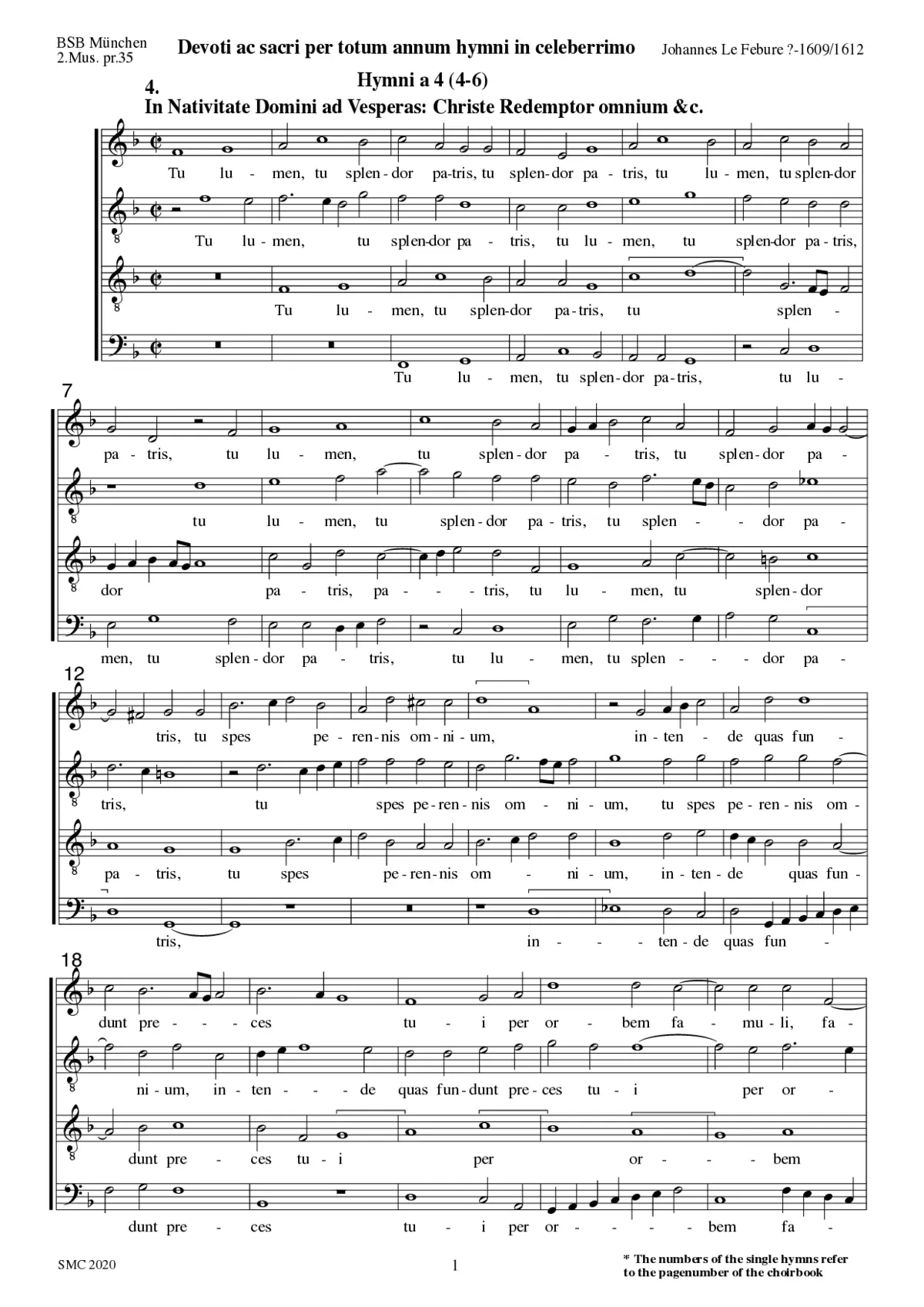 Christe Redemptor omnium, ex Patre - Page 1