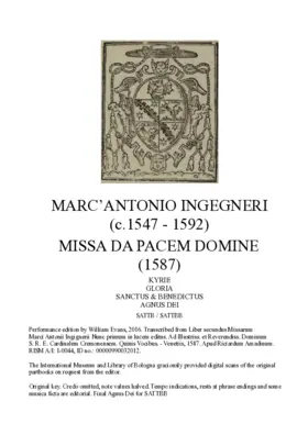 Missa Da pacem Domine