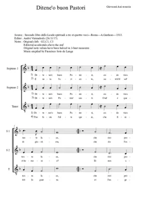 Ditene o buon pastori