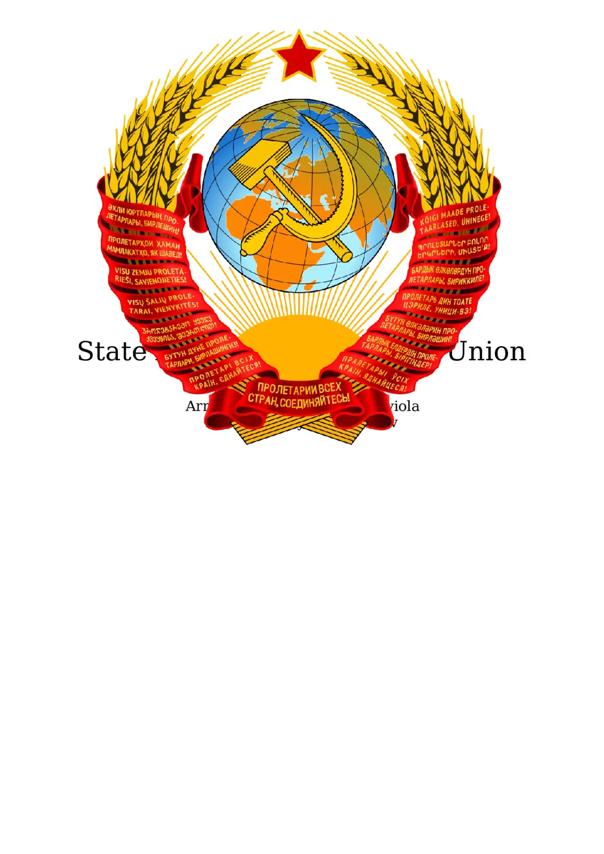 State Anthem of the Soviet Union - Page 1