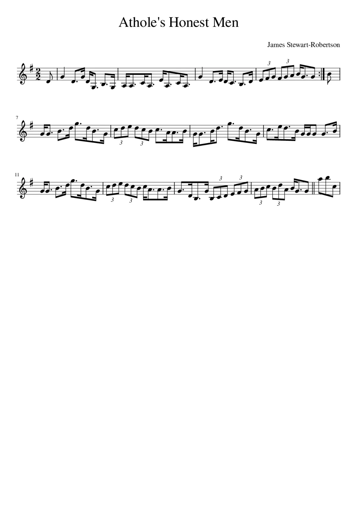 Athole's Honest Men - Page 1