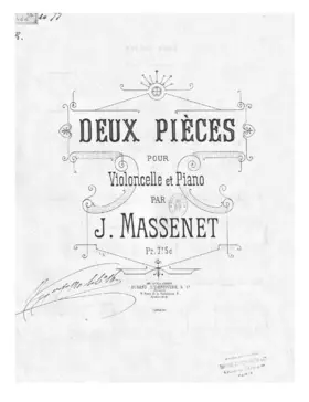 Deux pièces pour violoncelle et piano