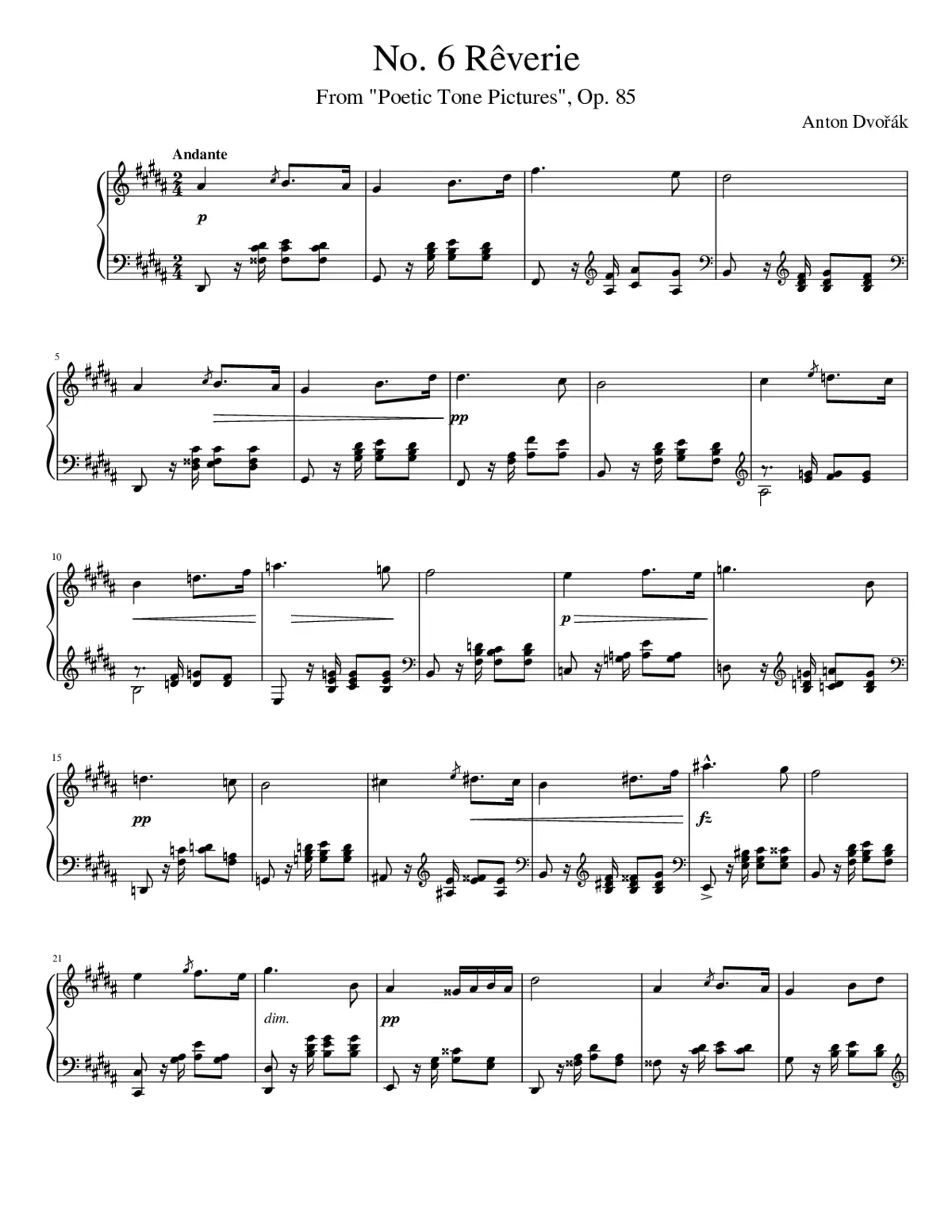 Poetic Tone Pictures Op.85 - Page 1