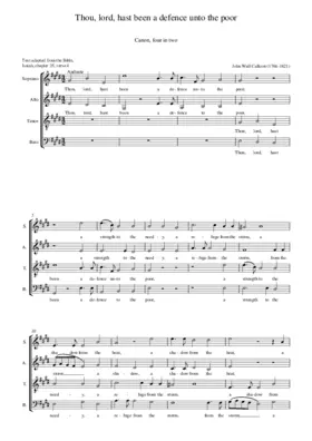 Thou, Lord, hast been a defence unto the poor