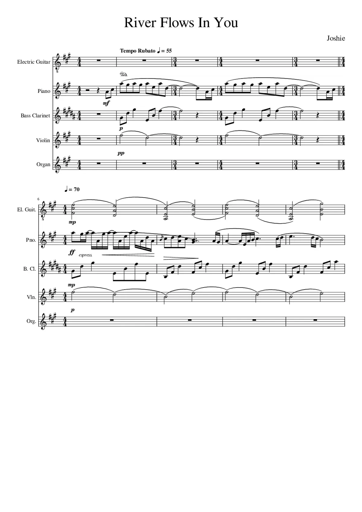 River Flows in You - Page 1