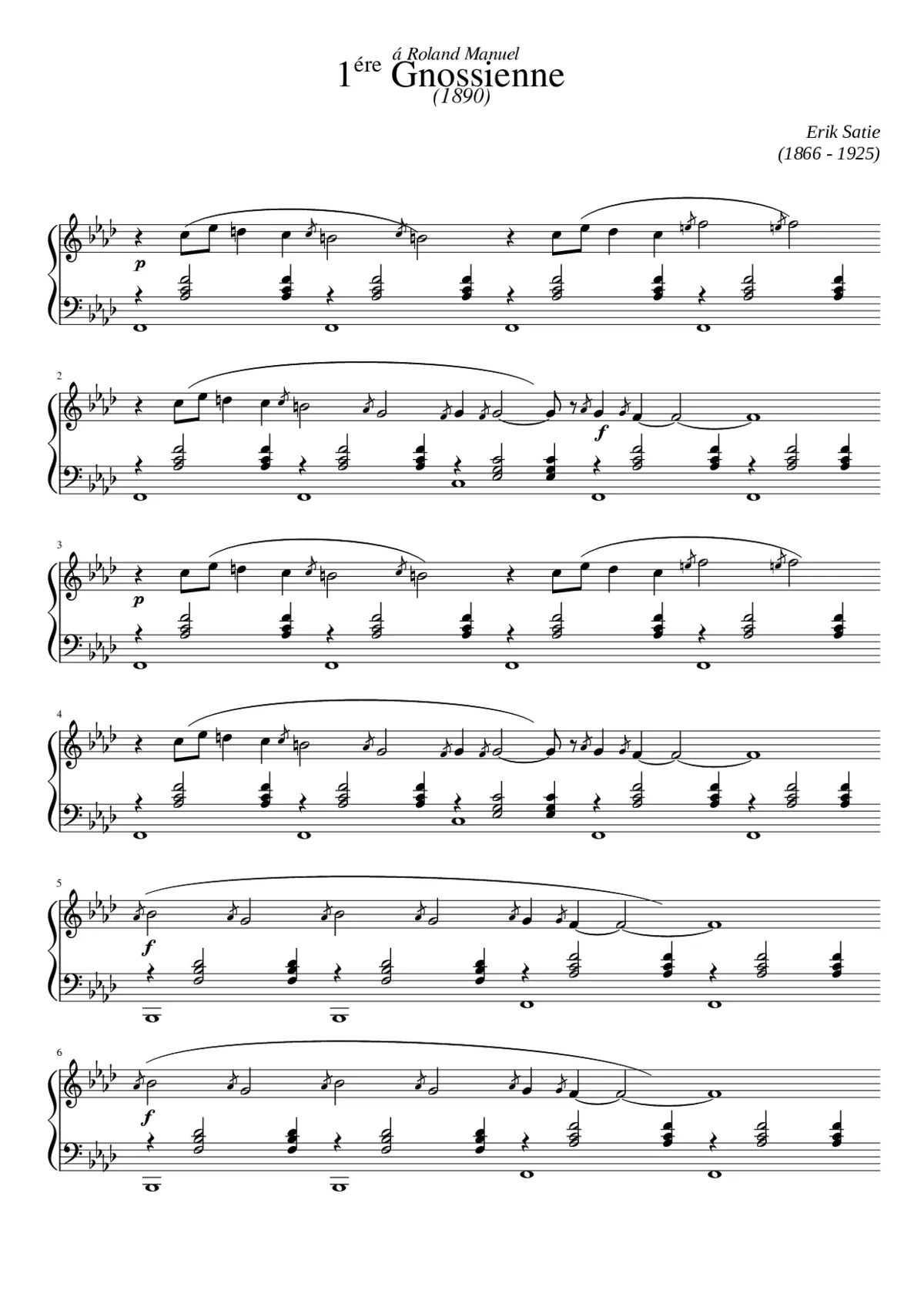 1ére Gnossienne - Page 1