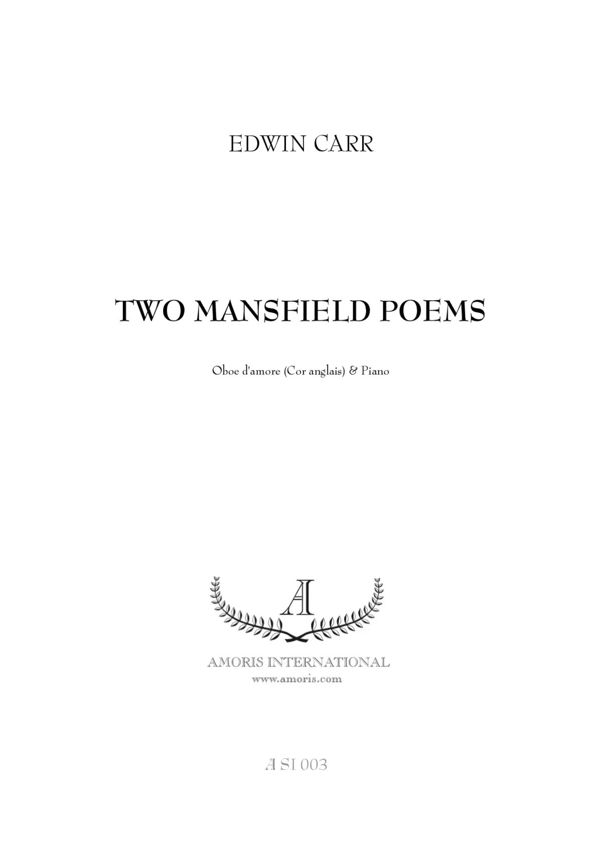 Two Mansfield Poems - Page 1