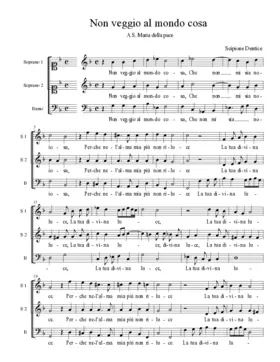 Non veggio al mondo cosa