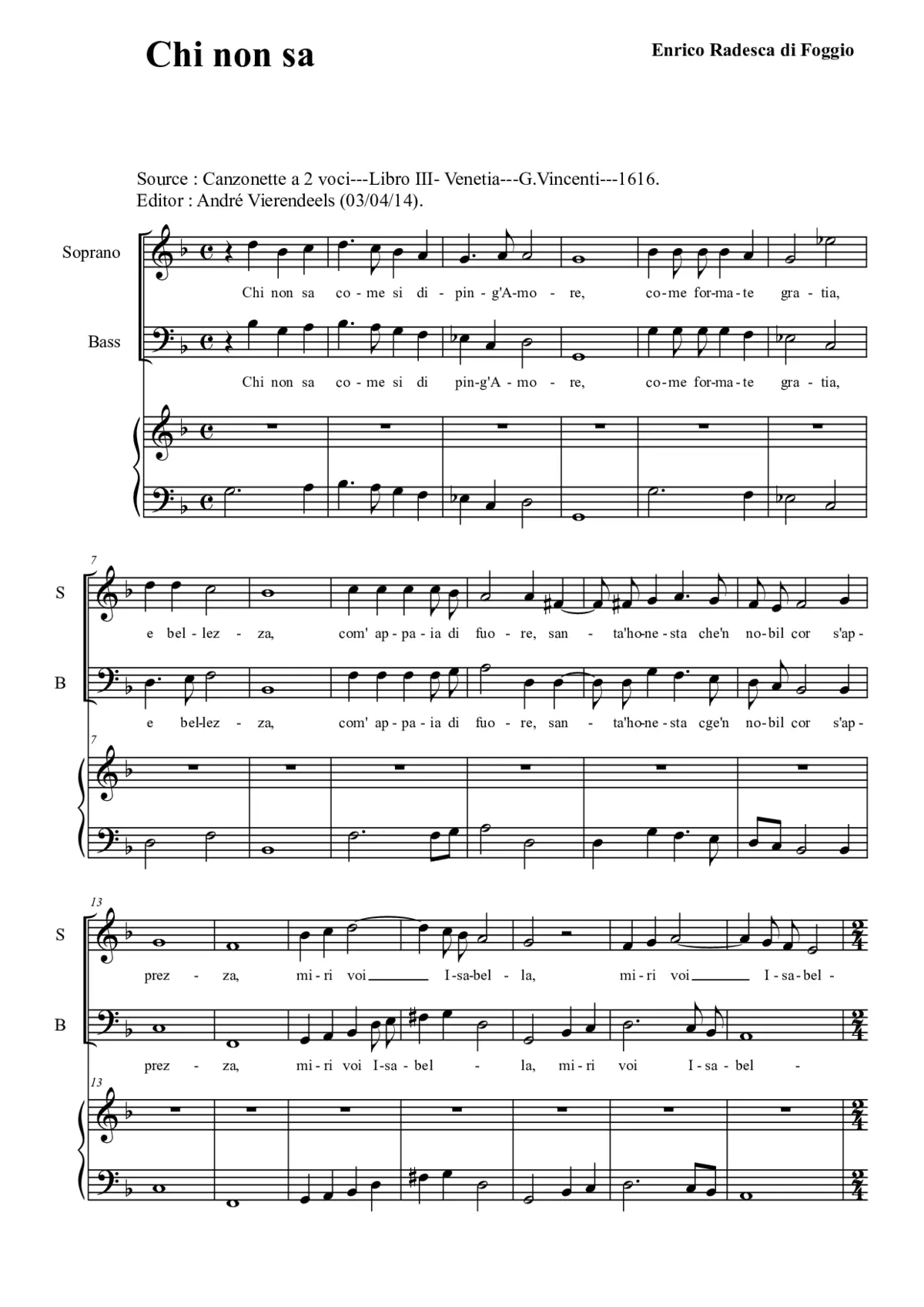 Chi non sà - Page 1