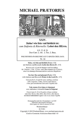 Siehe wie fein und lieblich, à 8. 12. & 16.