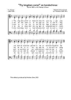 Thy kingdom come! on bended knee II