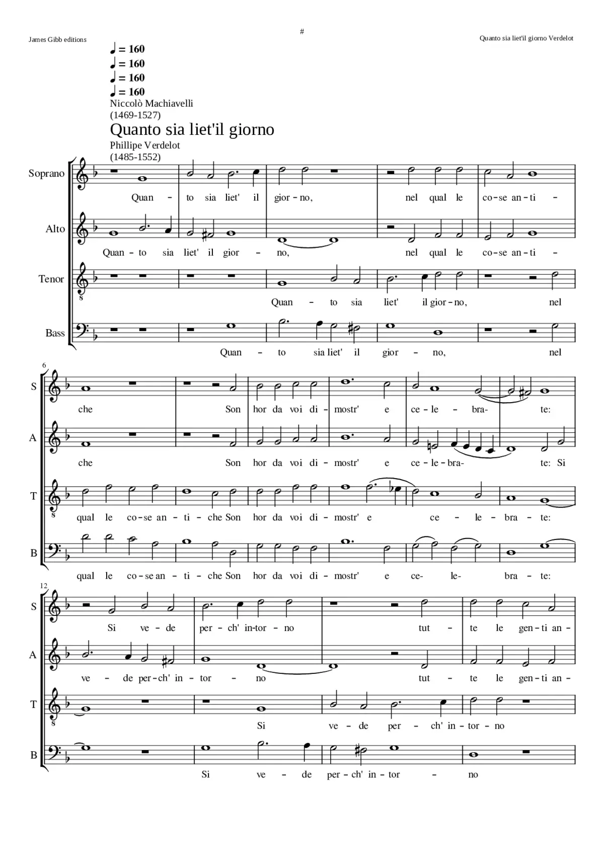 Quanto sia liet' il giorno - Page 1