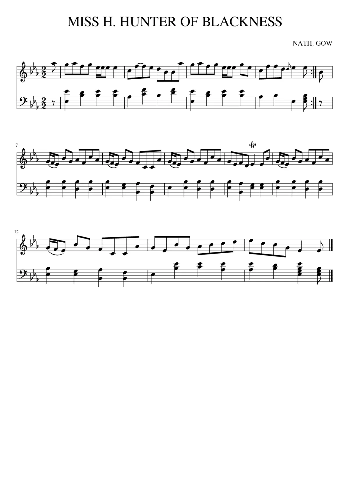 MISS H. HUNTER OF BLACKNESS - Page 1