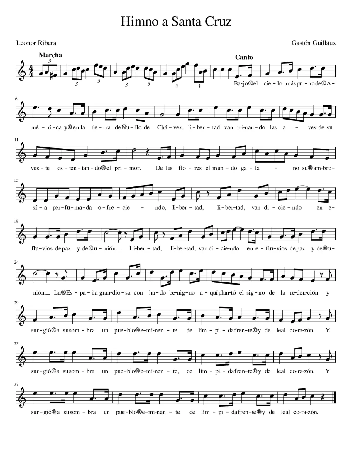 Himno a Santa Cruz - Page 1