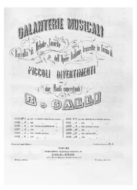 12 Galanterie Musicali, raccolta di melodie favorite