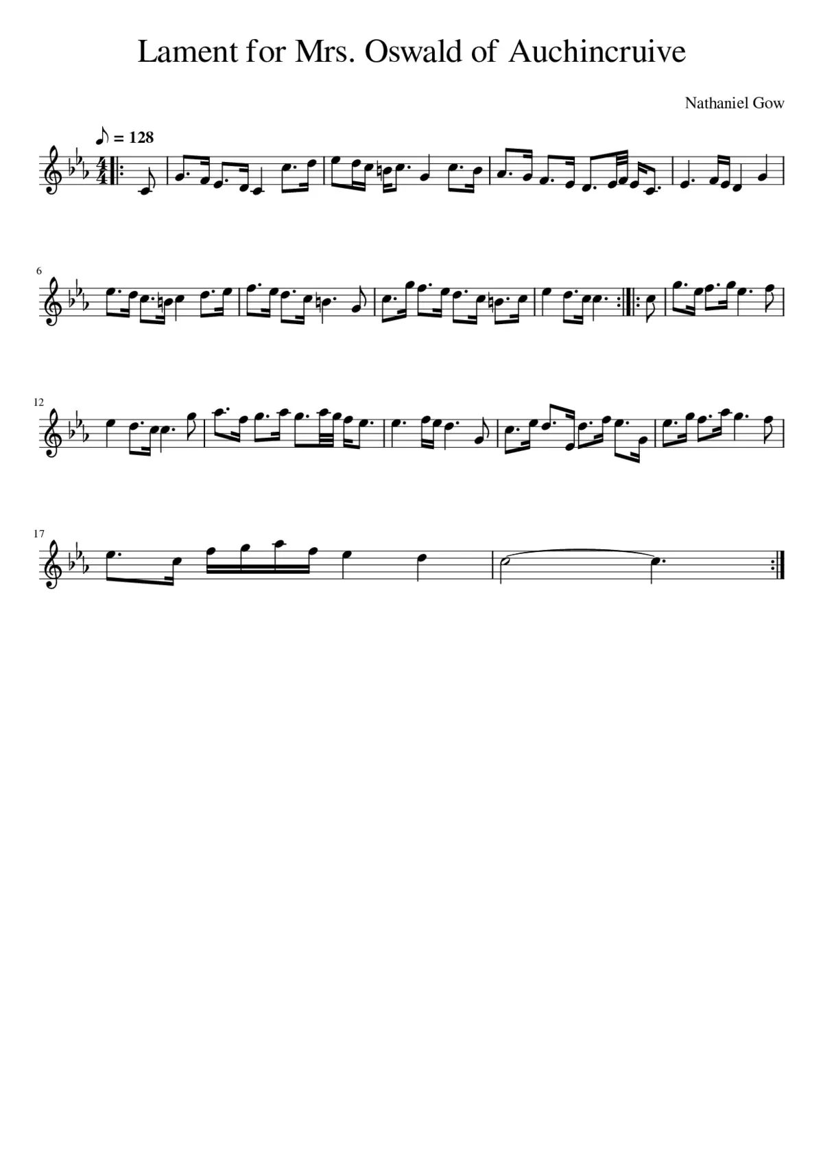 Lament for Mrs. Oswald of Auchincruive - Page 1