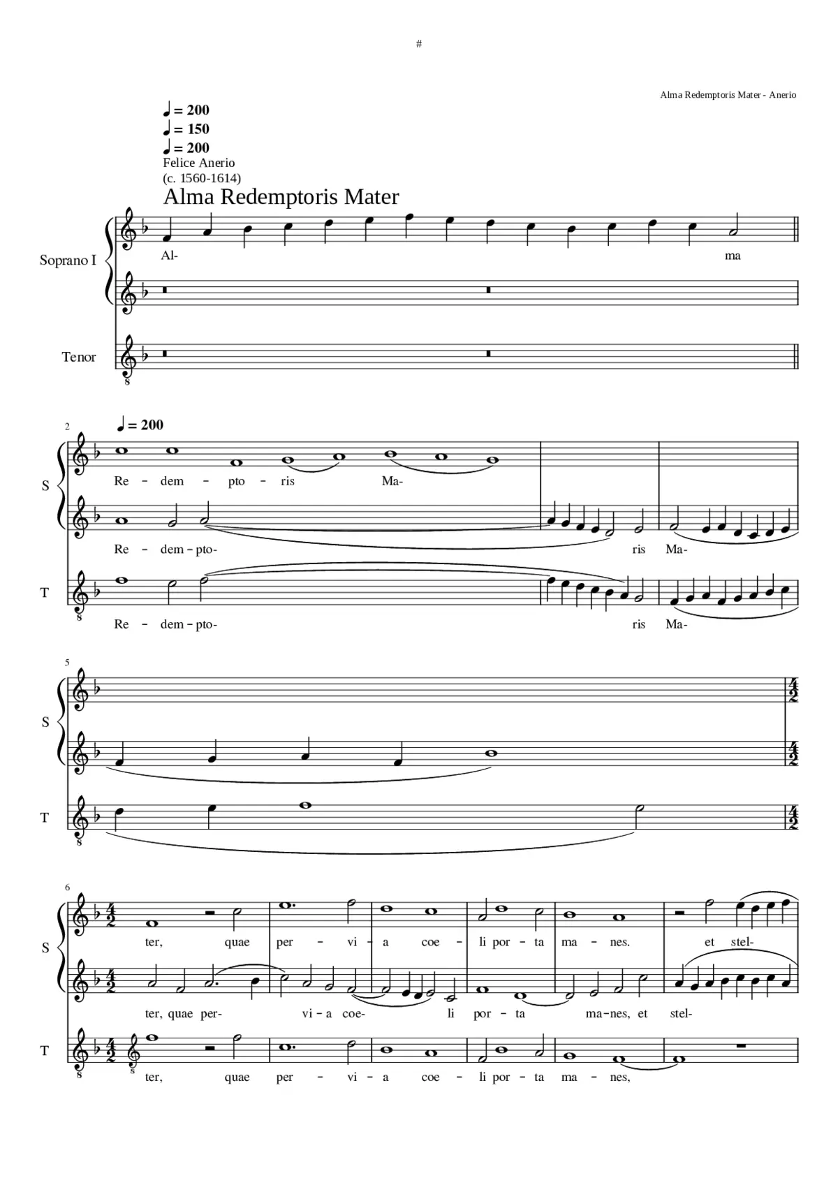 Alma Redemptoris mater - Page 1