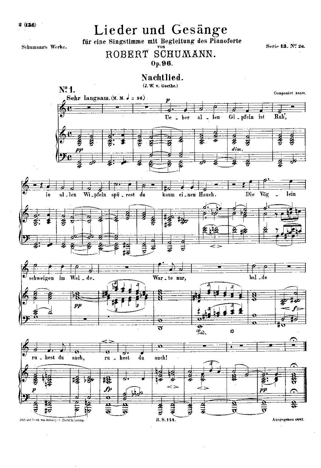 Lieder und Gesänge, Vol.IV, Op.96 - Page 1
