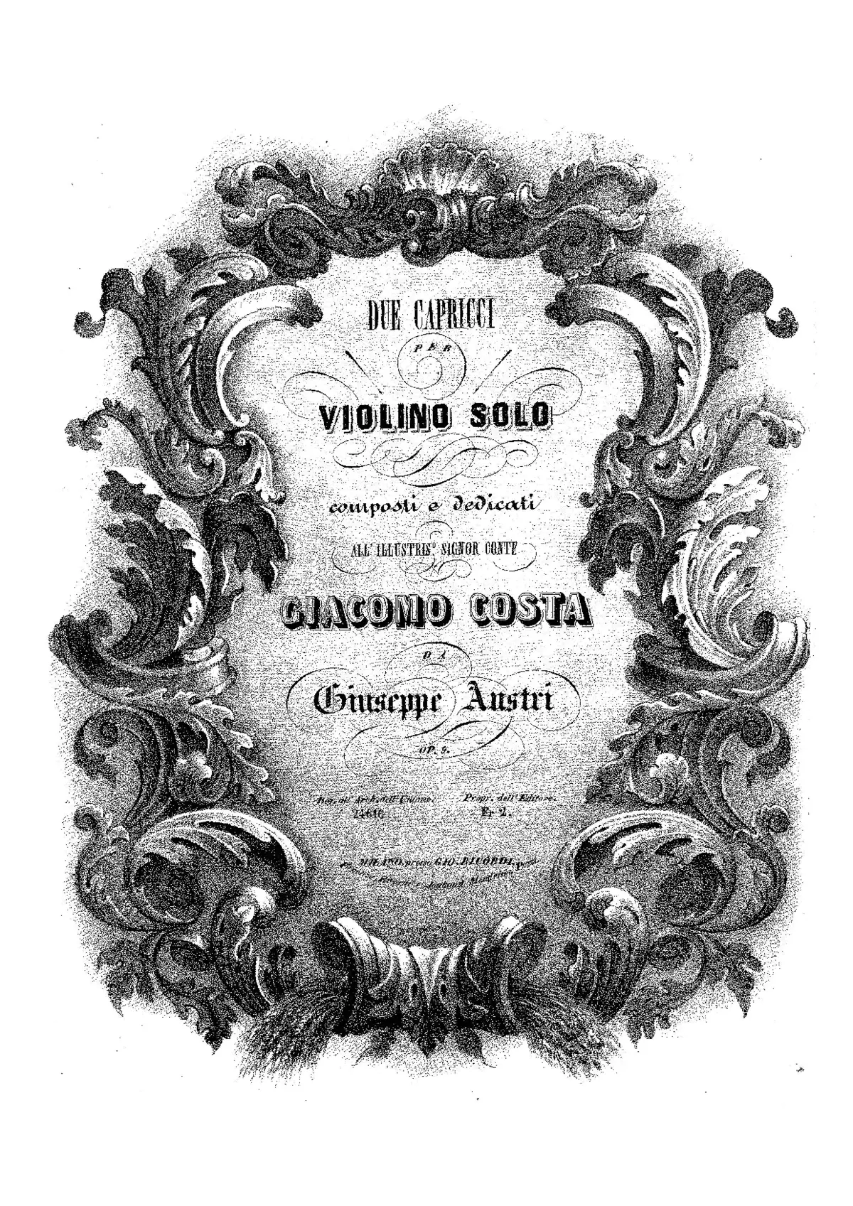 2 Caprices for Violin, Op.9 - Page 1