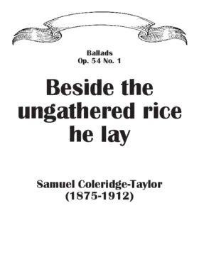 Beside the ungathered rice he lay