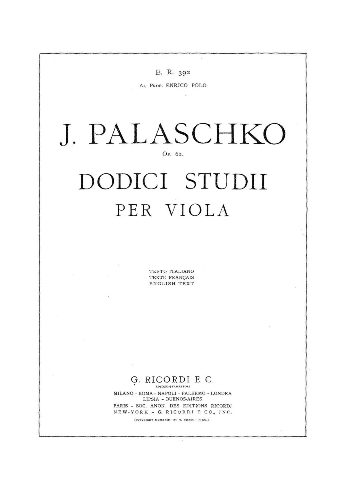 12 Studies, Op.62 - Page 1