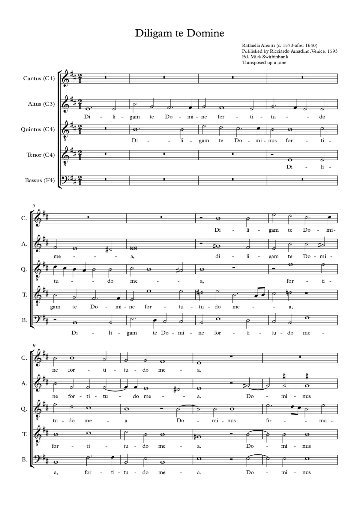 Diligam te Domine - Page 1