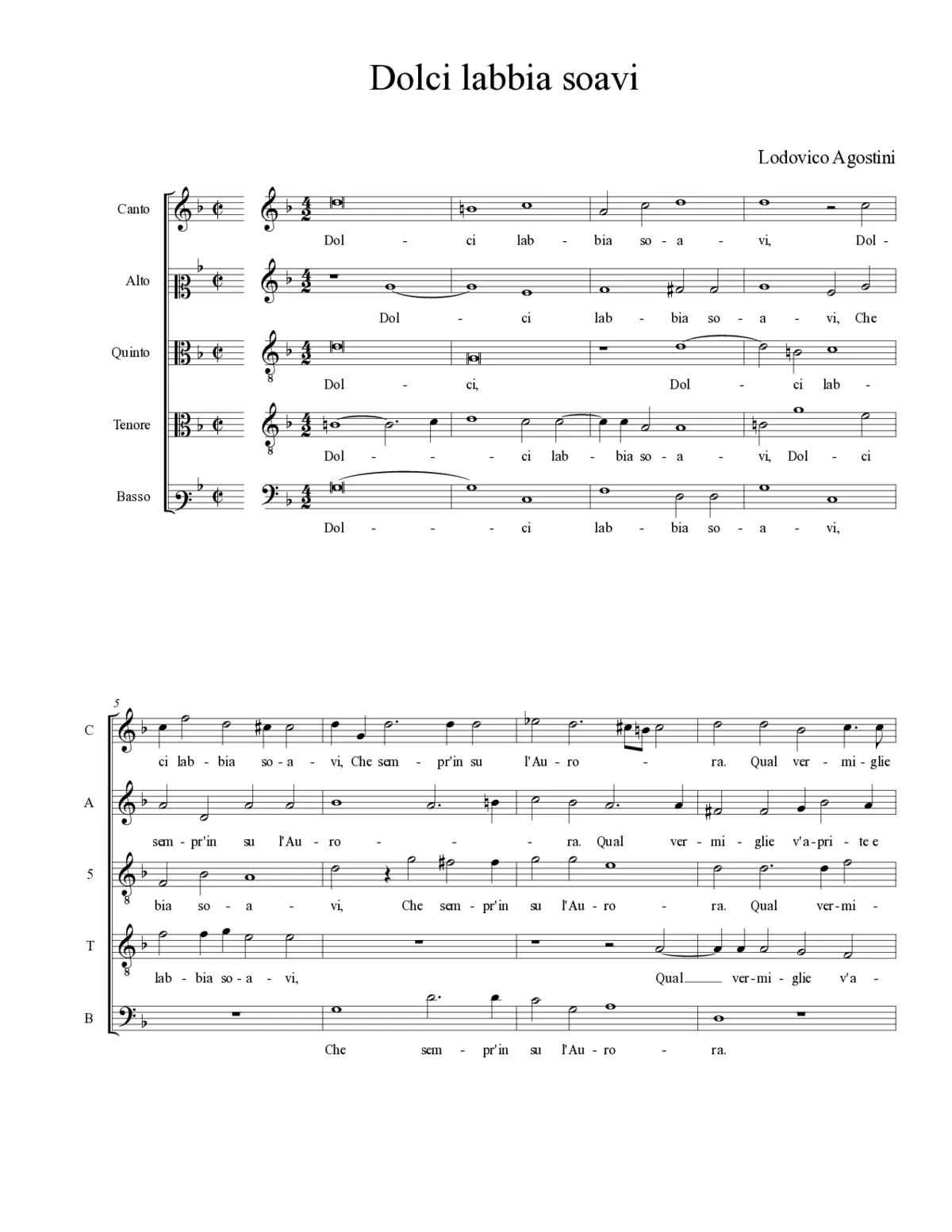 Dolci labbia soavi - Page 1