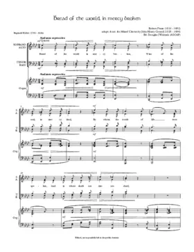 Bread of the world, in mercy broken