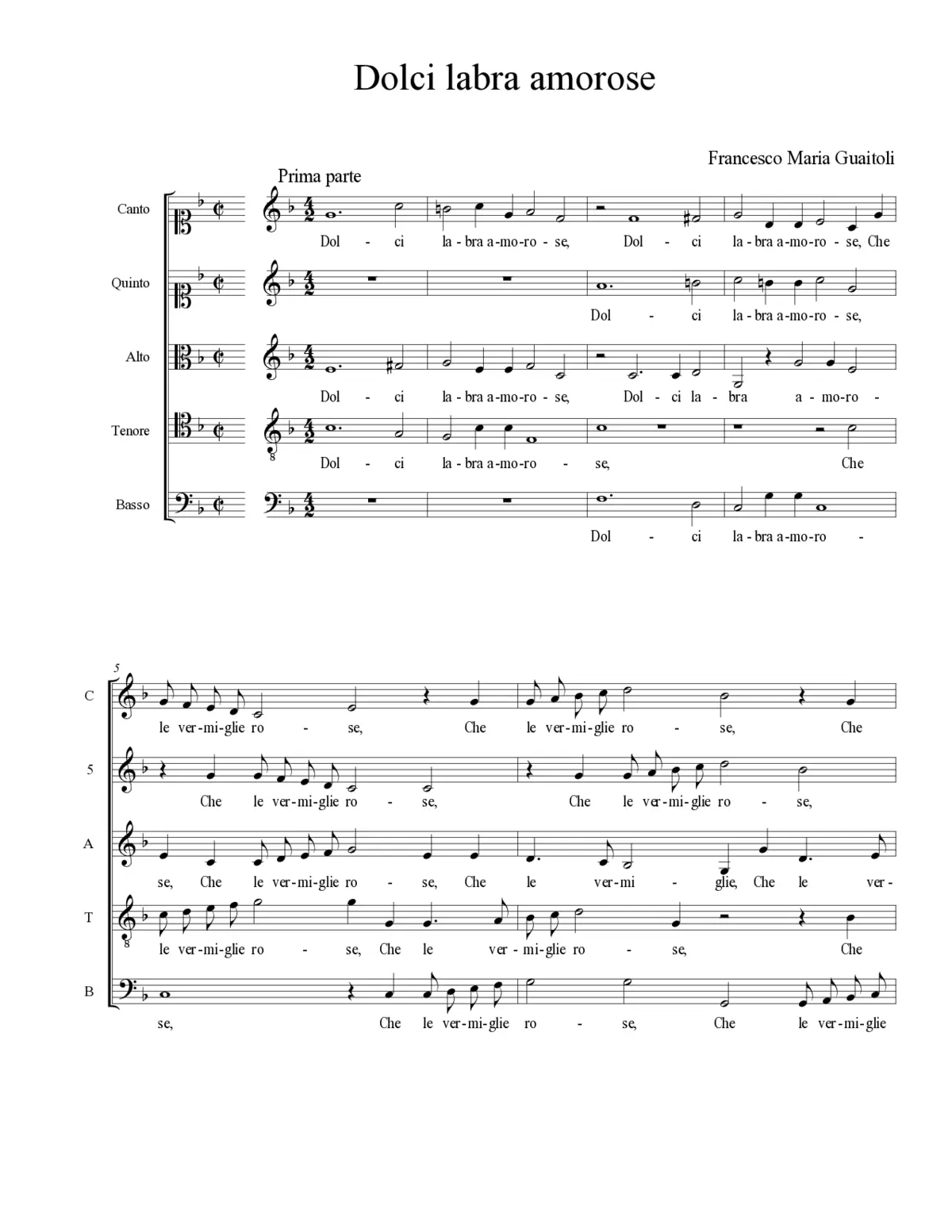 Dolci labra amorose - Page 1