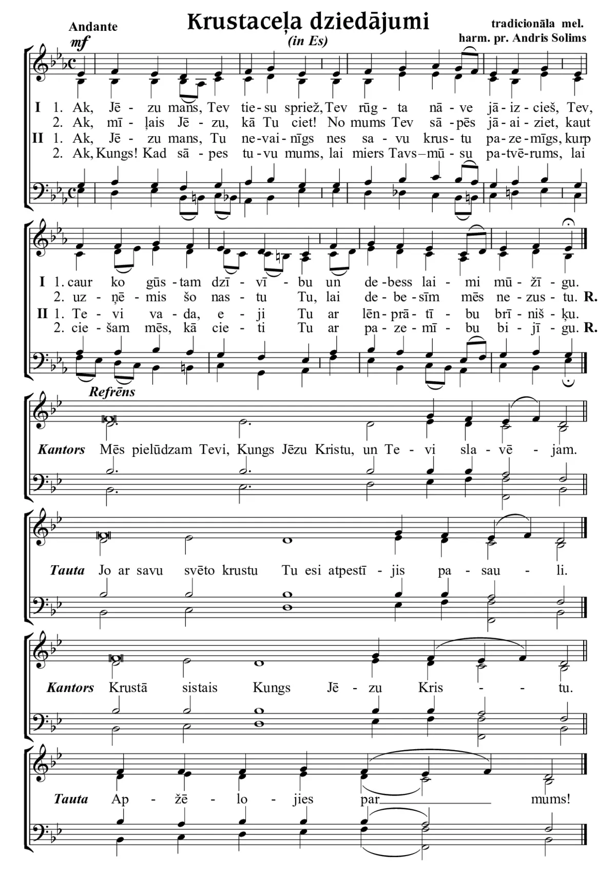 Krustaceļa dziedājumi (Chants of Via Crucis) - Page 1