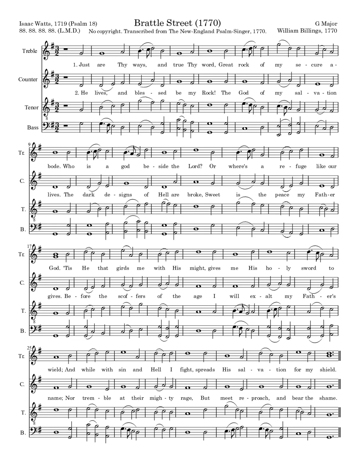 Brattle Street (1770) - Page 1