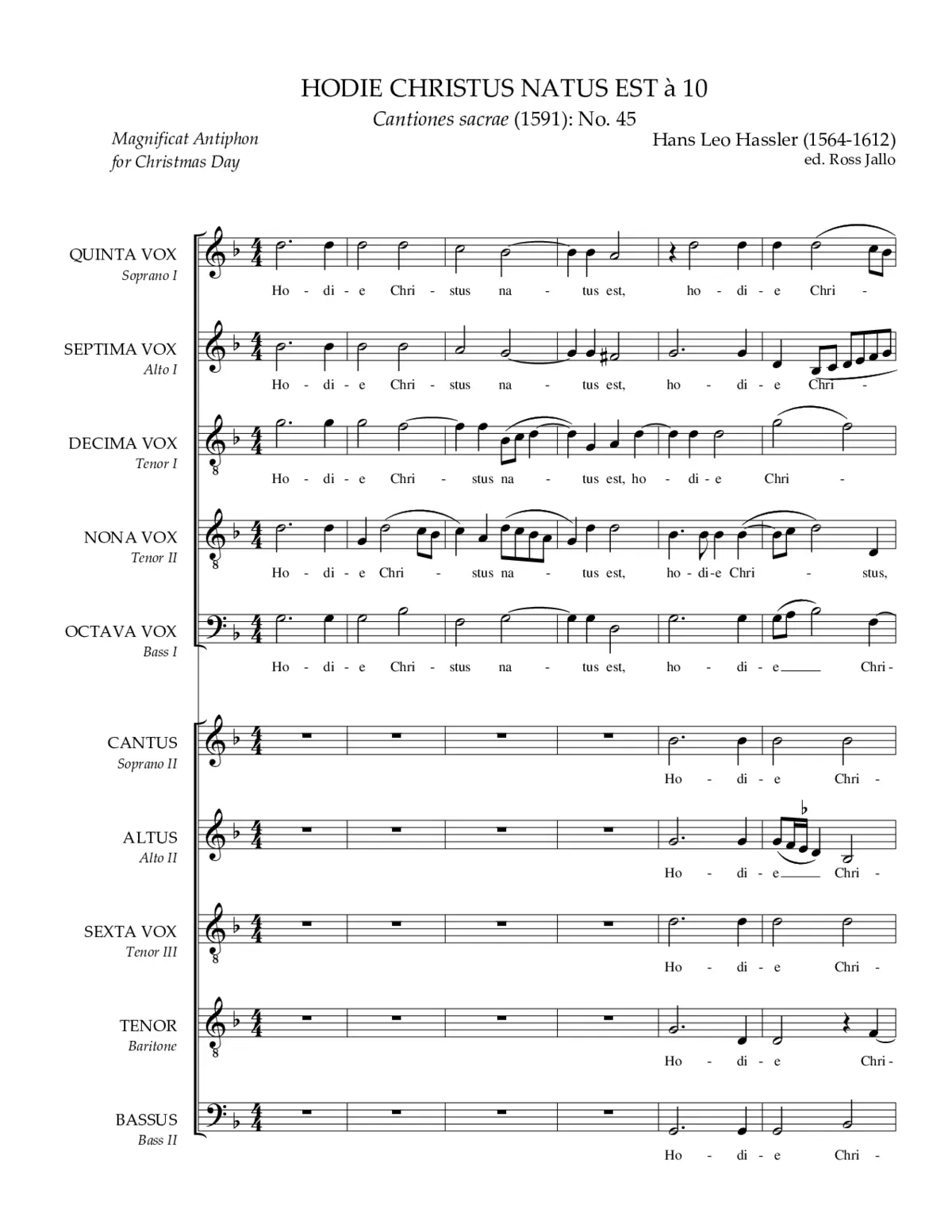 Hodie Christus natus est - Page 1
