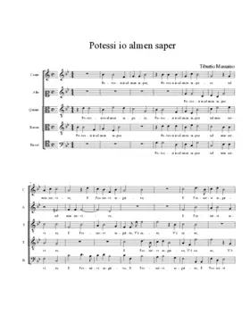 Potessi io almen saper