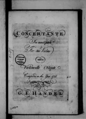 Concerto Grosso in C major for Alexander's Feast