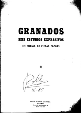 Seis estudios expresivos en forma de piezas fáciles