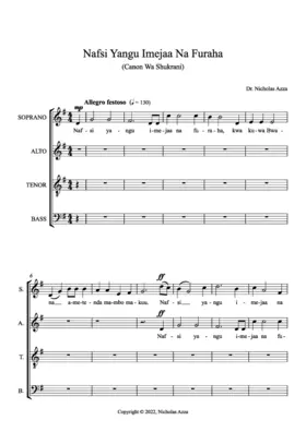 Nafsi yangu imejaa na furaha