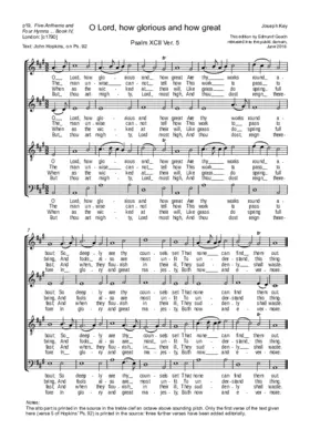 O Lord, how glorious and how great