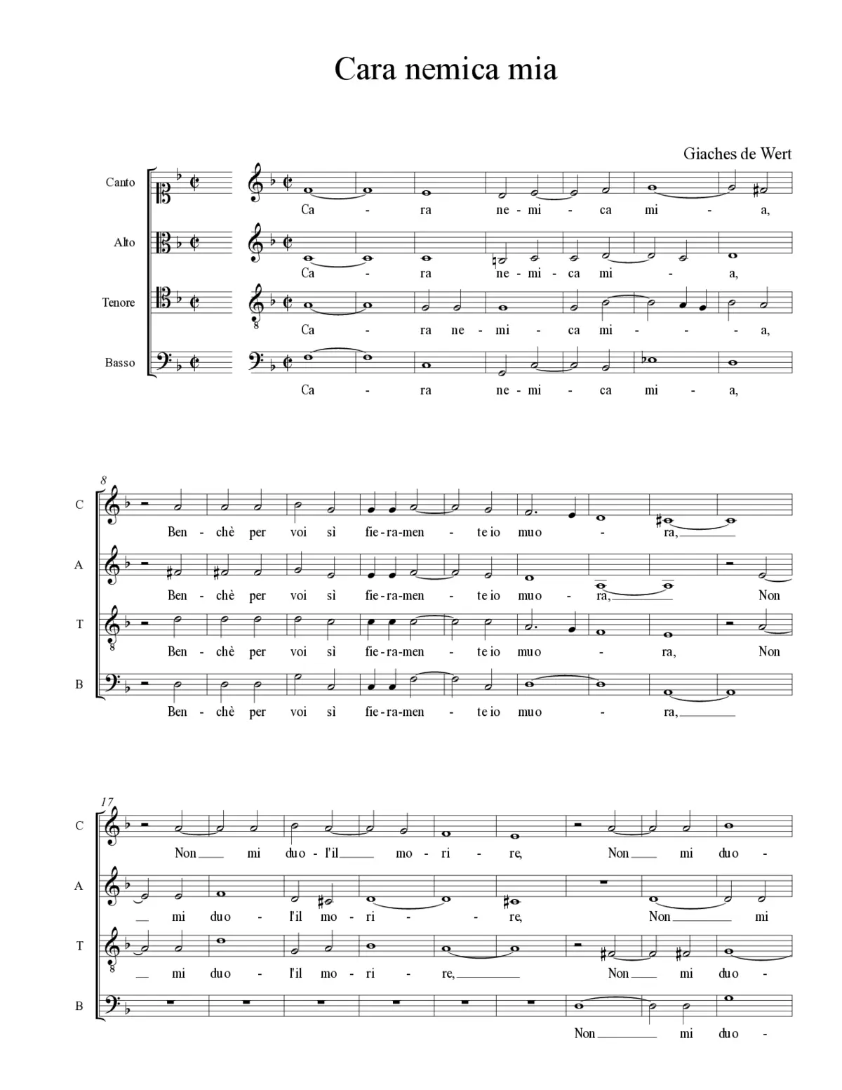 Cara nemica mia - Page 1