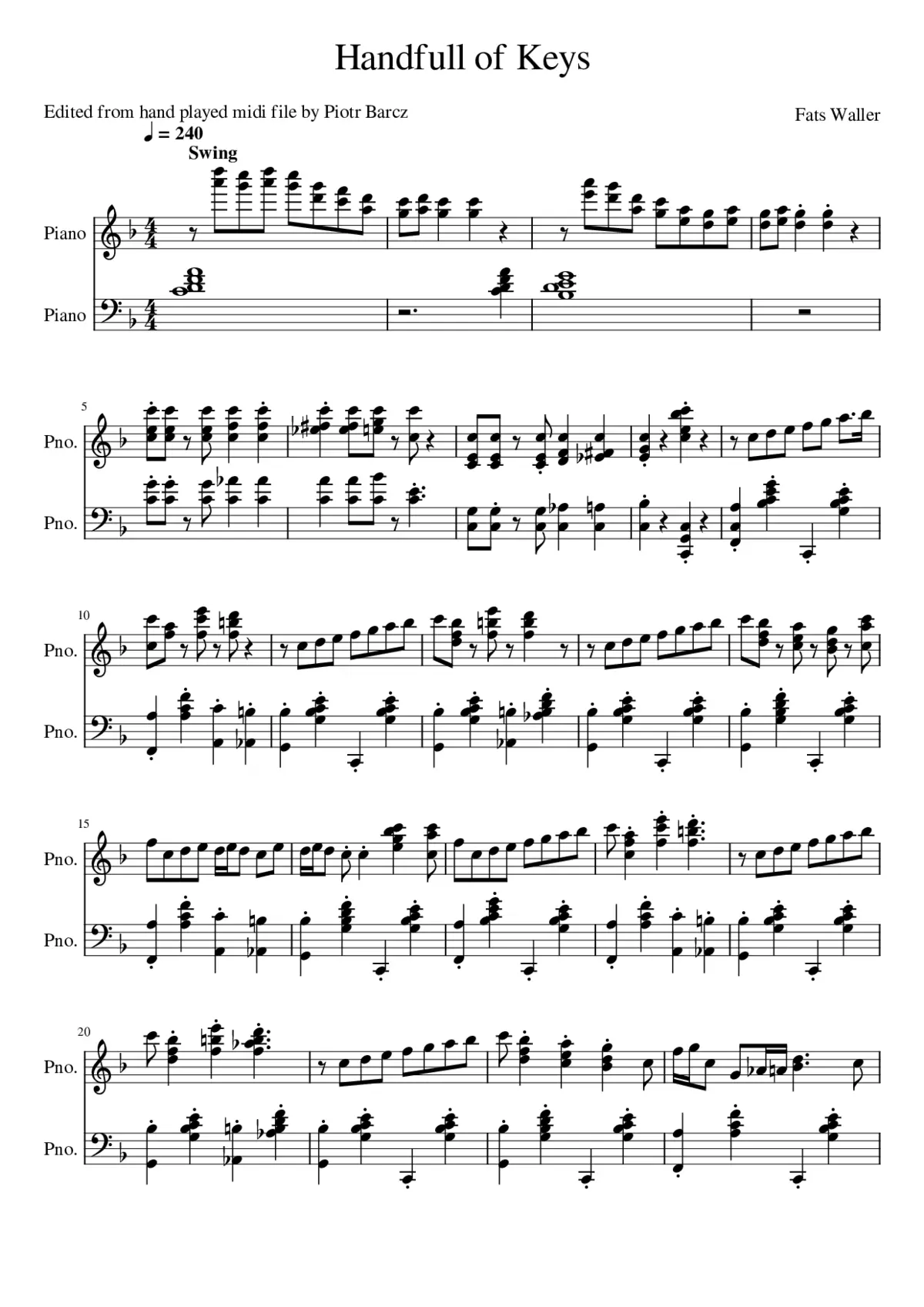 Handful of Keys - Page 1