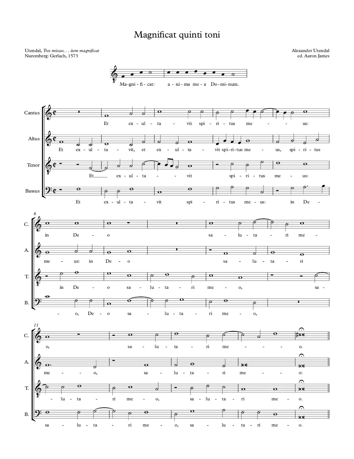 Magnificat quinti toni - Page 1