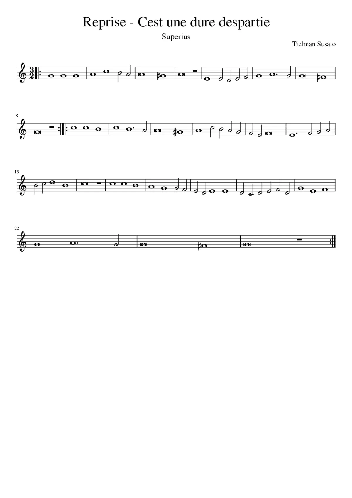 Reprise - Cest une dure despartie - Page 1