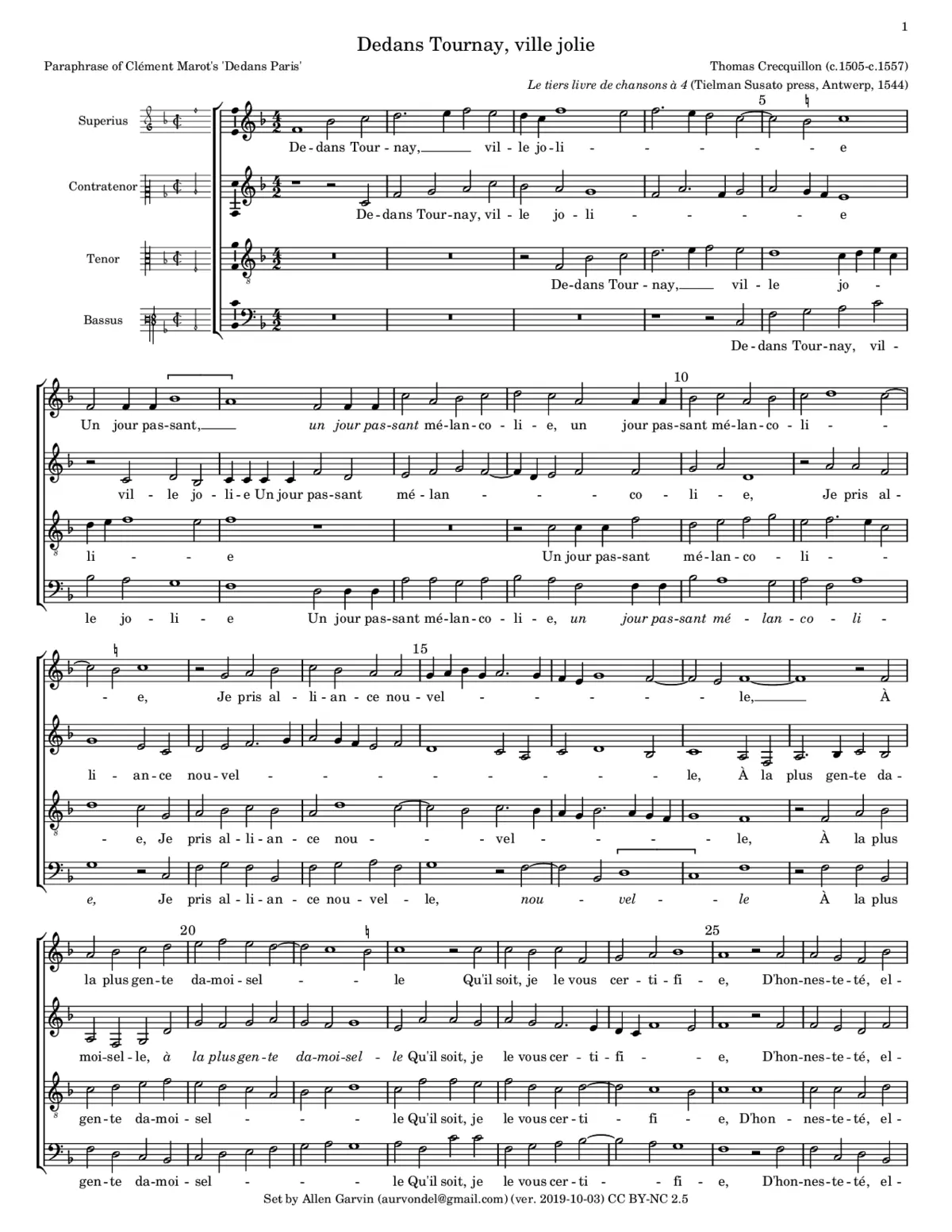 Dedens Tournay - Page 1