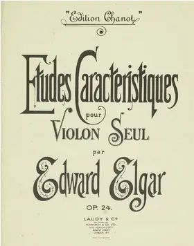 Etudes caractéristiques pour violon seul