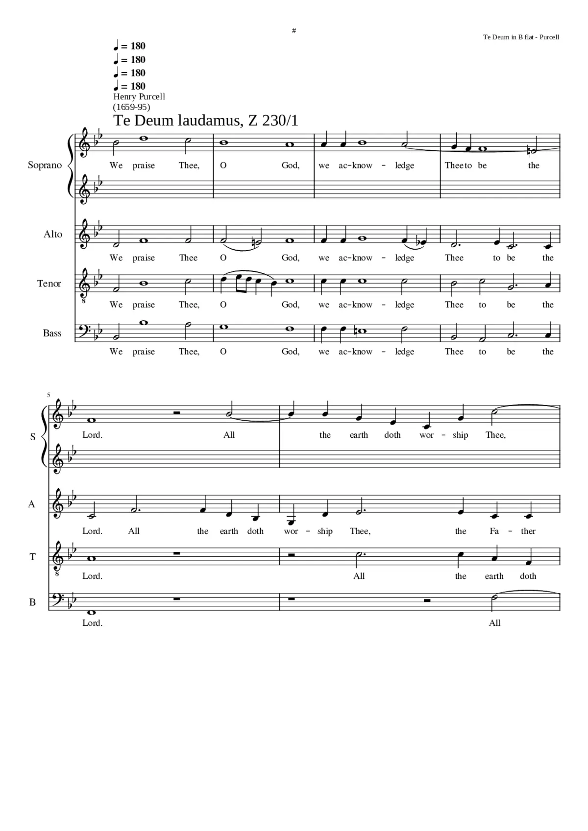 Te Deum Z 230/1 - Page 1